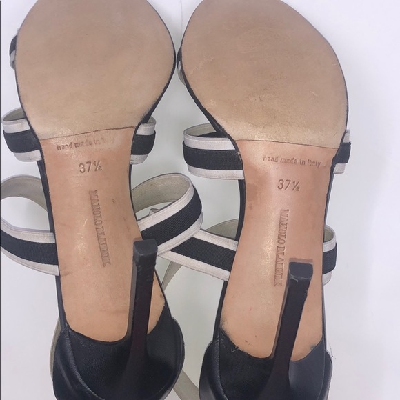 Manolo Blahnik elastic striped sandals - Picture 4 of 6
